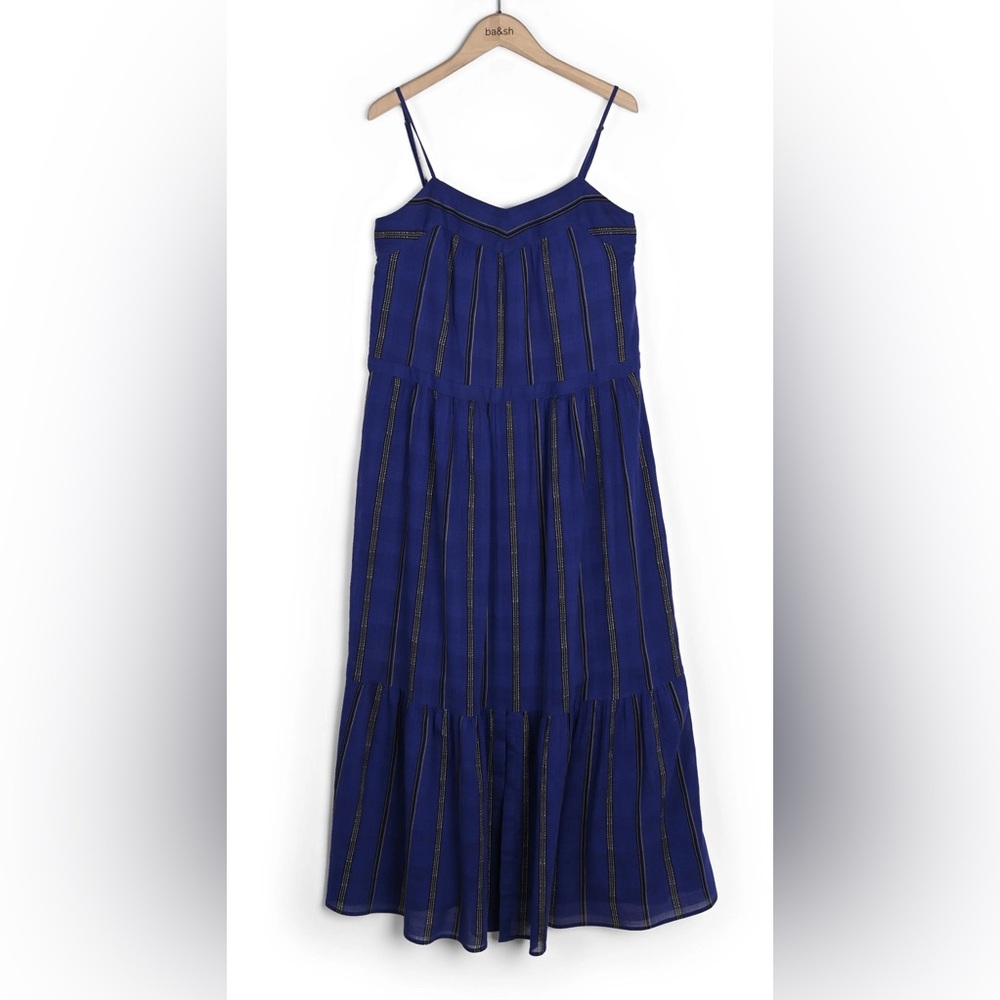Ba&sh Kyo Dress Blue Maxi Striped Size 1 (XS)